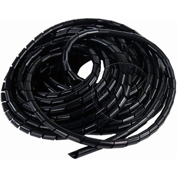 Spiral Cable Wrap,9.8ft 3/5 inch Spiral Wire Wrap Cord Covers Bundle Sleeve Hose for PC TV Computer Electrical Wire Organizer,Tangle Stop Cord Cover and Detangler,Black Spiral Cable Wrap