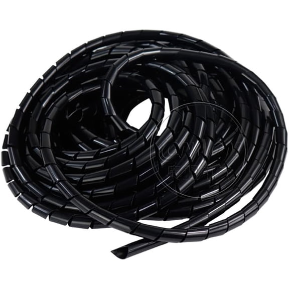 Spiral Cable Wrap,9.8ft  3/5 inch Spiral Wire Wrap Cord Covers Bundle Sleeve Hose for PC TV Computer Electrical Wire Organizer,Tangle Stop Cord Cover and Detangler,Black Spiral Cable Wrap