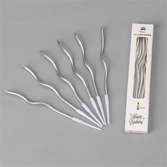 Spiral Cake Candles, Long Thin Decorative Birthday Candles for Wedding Party Cake Toppers and Holiday Celebration Table Decor