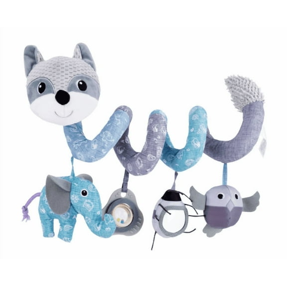 Spiral Car Seat Activity Toy for Babies – 5-in-1 Developmental Set with Music, Rattle & Teether for Brain Stimulation, Stroller, Crib, and Travel Play​