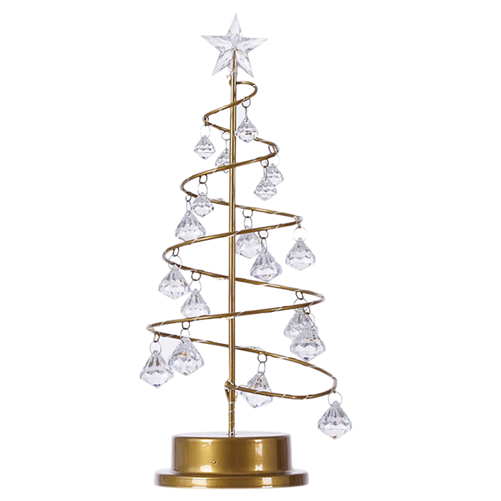 Spiral Christmas Tree Light Room Wrought Iron Spiral Crystal String