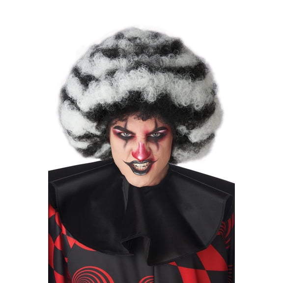 Spiral Clown Wig (Black/White)