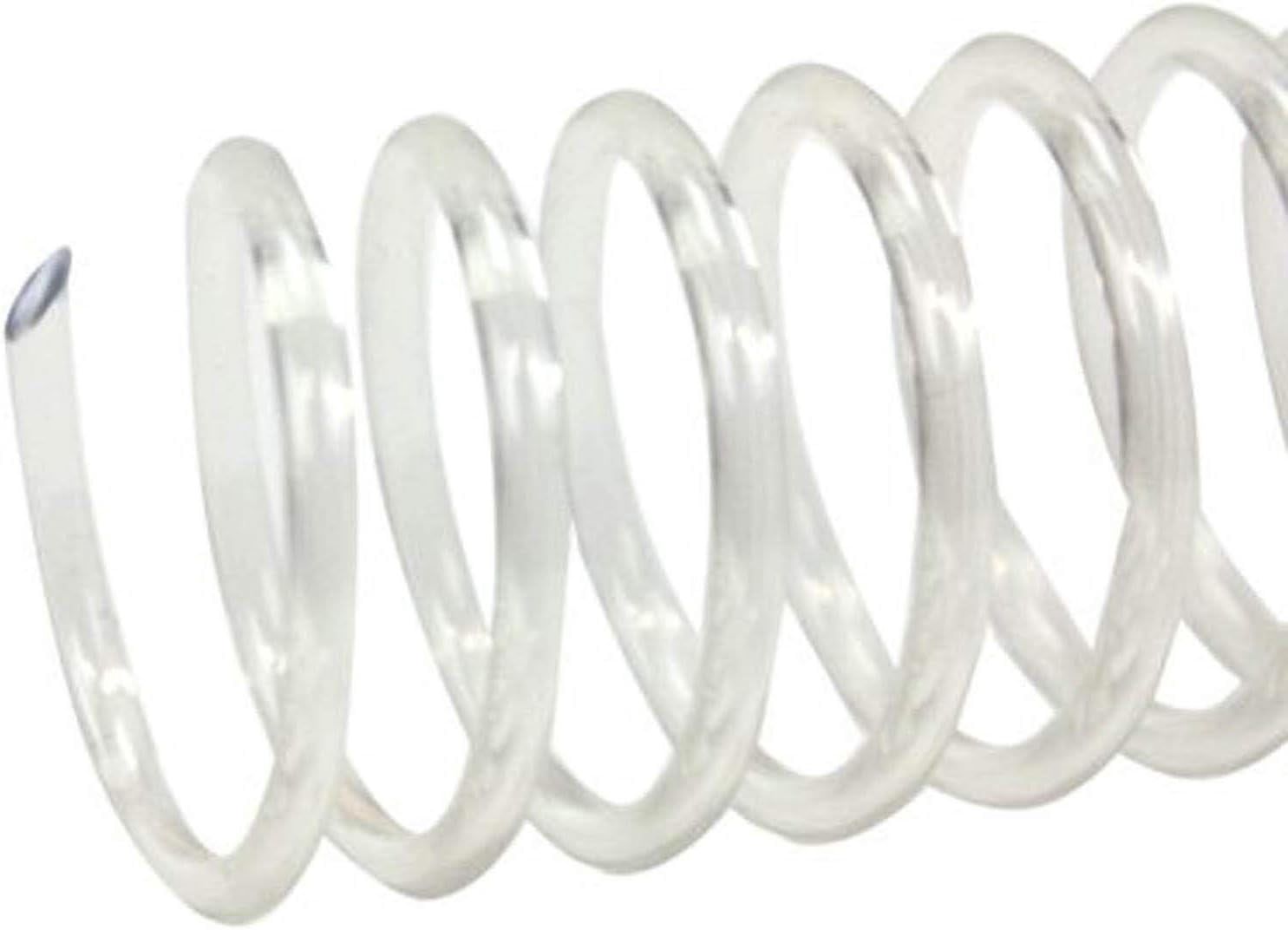 9mm Spiral Coil Binding Spines 4:1 Pitch - 12 Inch Clear PVC [100 Pack]