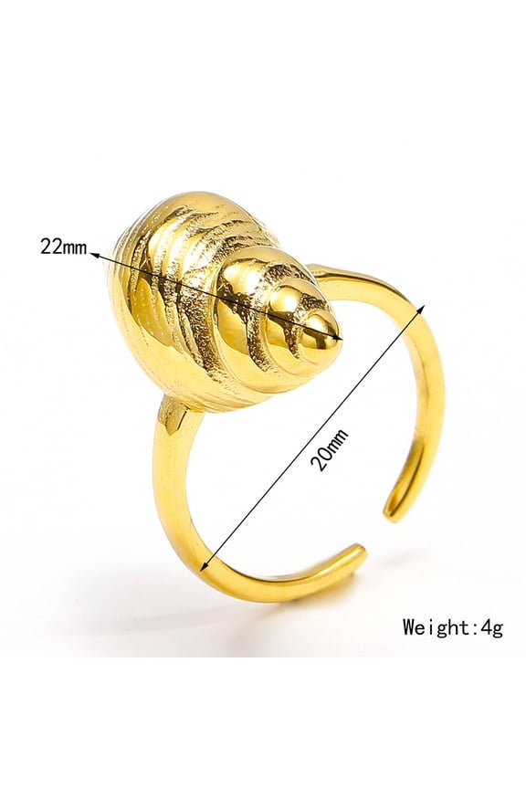 Spiral Conch-shaped Unique Titanium Steel Ring Women