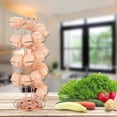 thumbnail image 1 of Spiral Design Metal Egg Skelter Dispenser Rack, Rose Gold, 1 of 7