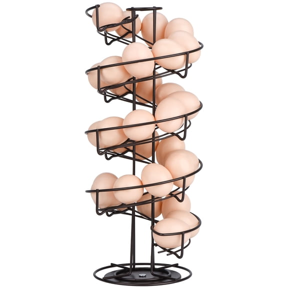 Spiral Design Metal Egg Skelter Dispenser Rack, Storage Display Rack