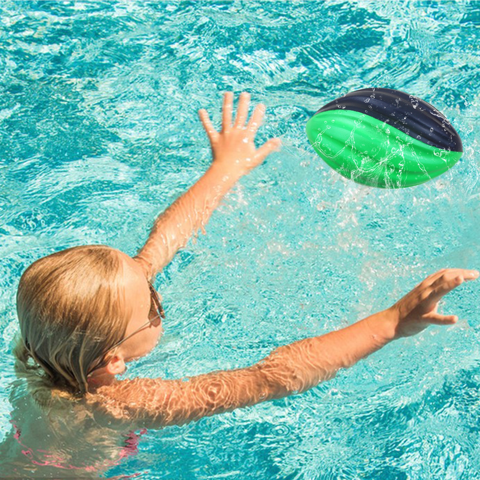 Spiral Design Rugby Ball Soft Portable Football Soft Rugby Ball Kids