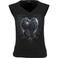 thumbnail image 1 of Spiral Direct Gothic RAVEN HEART - Hex-neck Sleeveless Top |Crow|Heart|Roses, 1 of 2