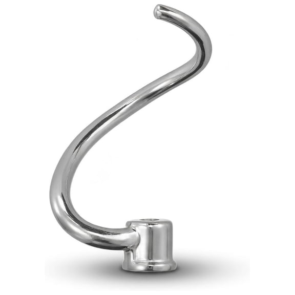 Stainless Steel Spiral Dough Hook Compatible with KitchenAid 5-6 Qt Bowl-Lift Stand Mixer, Heavy Duty, Fits KP26 KV25 KSM6521X Professional 600, Dishwasher Safe