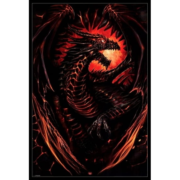 Spiral - Dragon Furnace Laminated & Framed Poster (24 x 36)