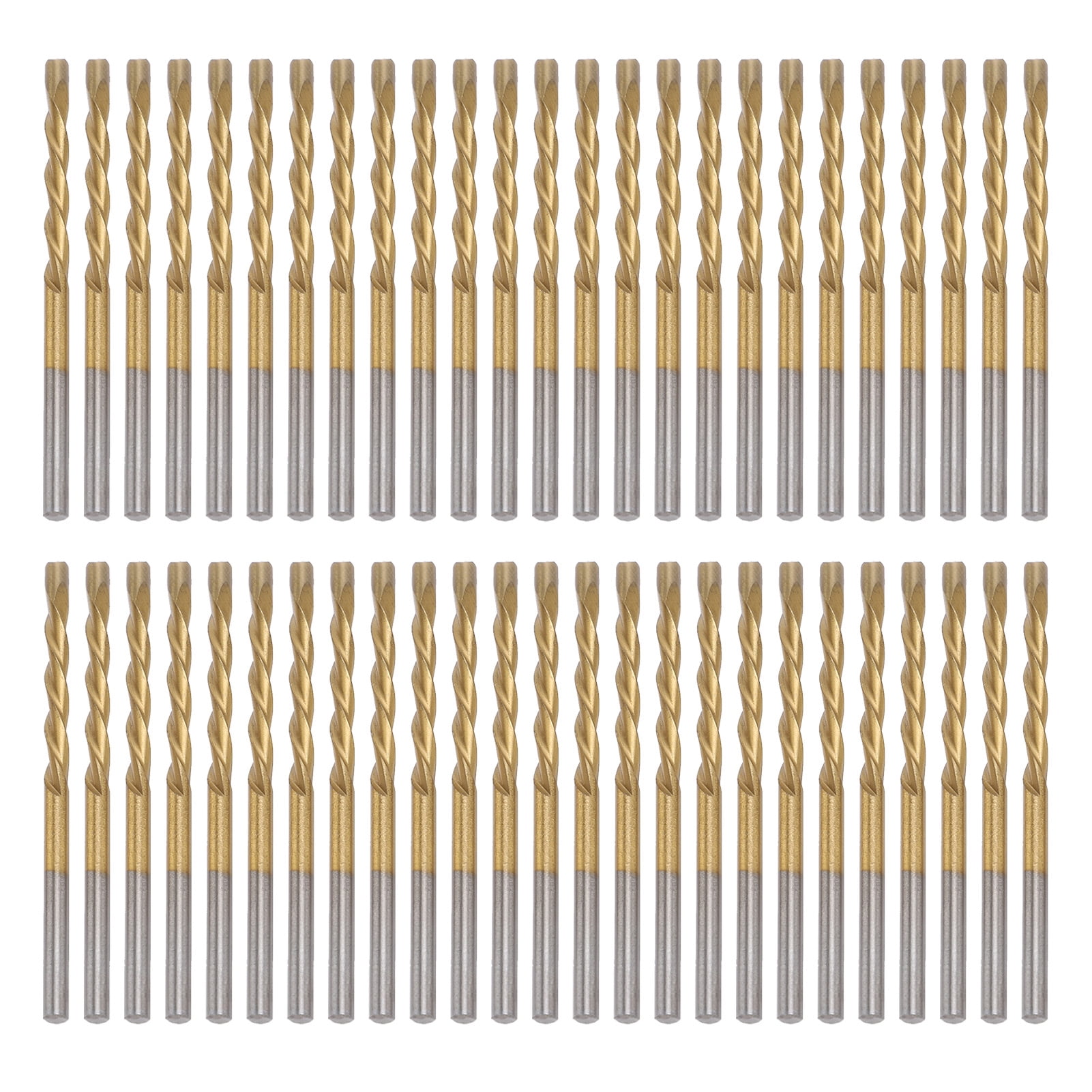 Spiral Drill Bit Set, Easy Installation Fast And Accurate Cutting Drill Bits 50PCS 1/8 Inch Stable Milling High Speed Steel  For Wood Plastic Fiberglass