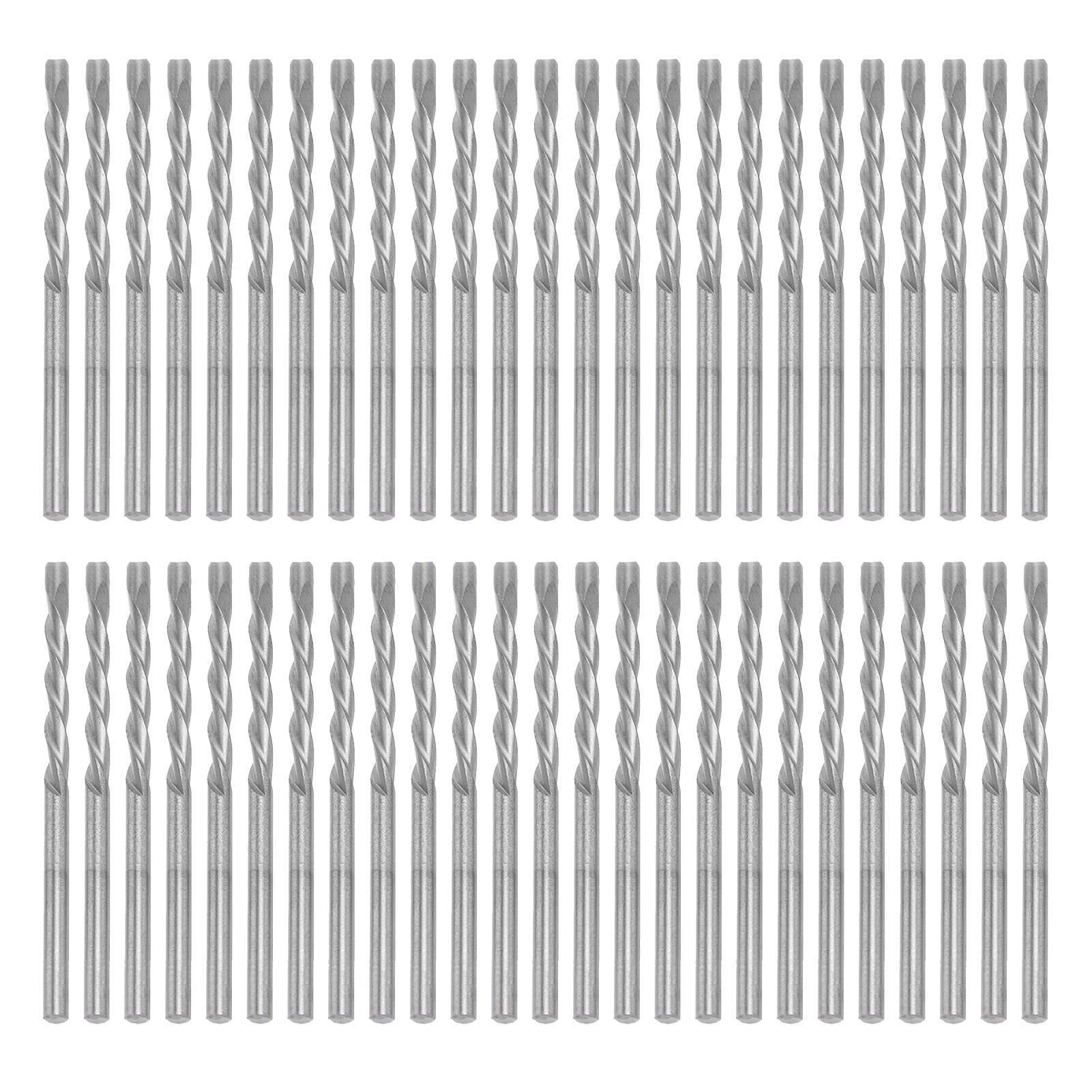 Spiral Drill Bit Set, Easy Installation Fast And Accurate Cutting Drill Bits 50PCS 1/8 Inch Stable Milling High Speed Steel  For Wood Plastic Fiberglass