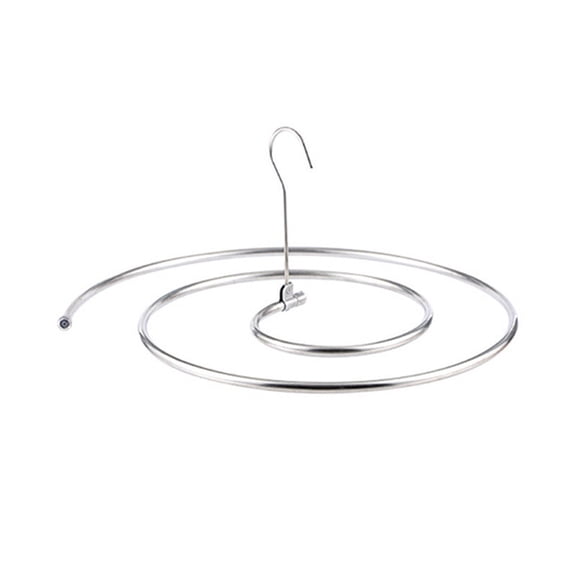 Spiral Drying Rack 2-Piece Quilt Hanger with Screw Design for Sheets Blankets and Clothes Indoor Outdoor Use Stainless Steel