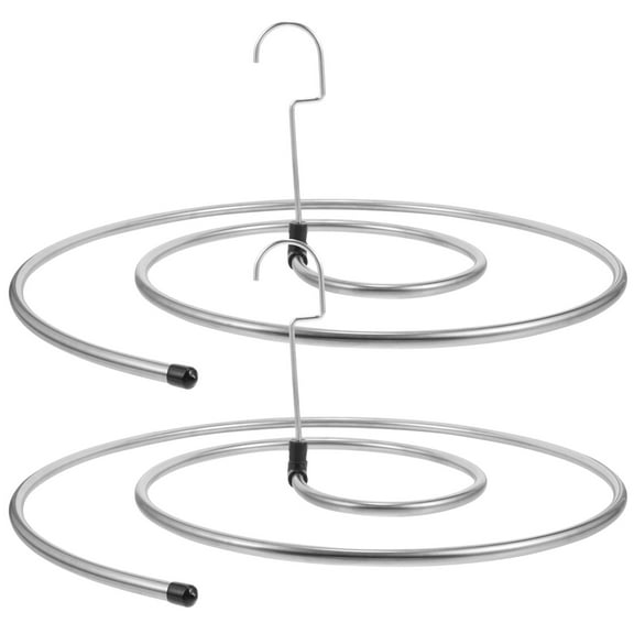 Spiral Drying Rack for Clothes and Bedding with Shoe Rack - Silver