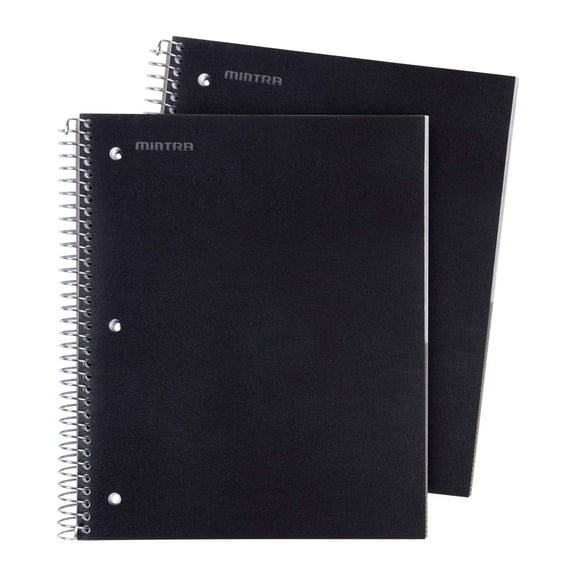Spiral Durable Notebooks, 2 Pack (3 Subject, Wide Ruled)