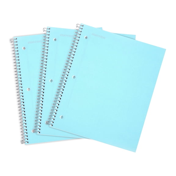 Spiral Durable Notebooks, 3 Pack (1 Subject, College Ruled)