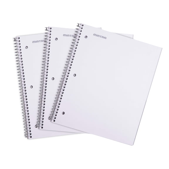 Spiral Durable Notebooks, 3 Pack (1 Subject, College Ruled)