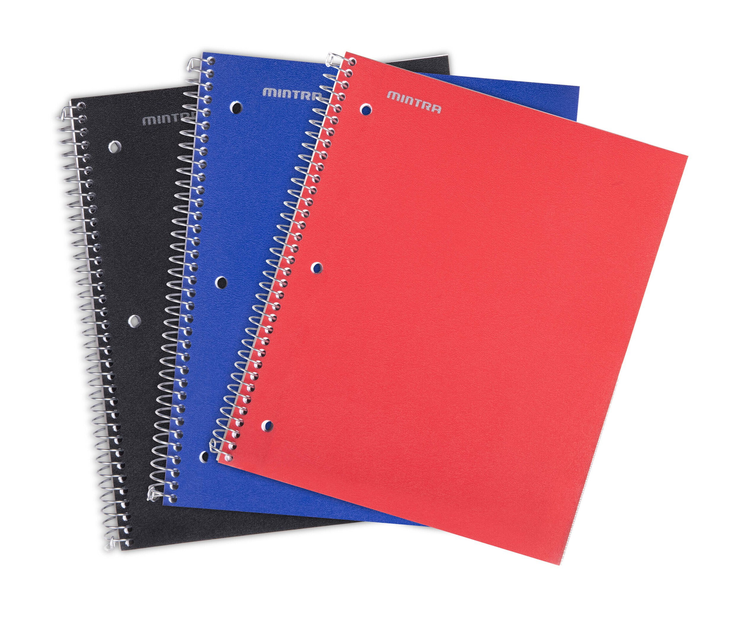 Spiral Durable Notebooks, 3 Pack (1 Subject, College Ruled)