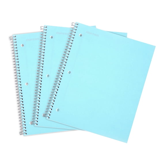 Spiral Durable Notebooks, 3 Pack (1 Subject, Wide Ruled) - Walmart.com