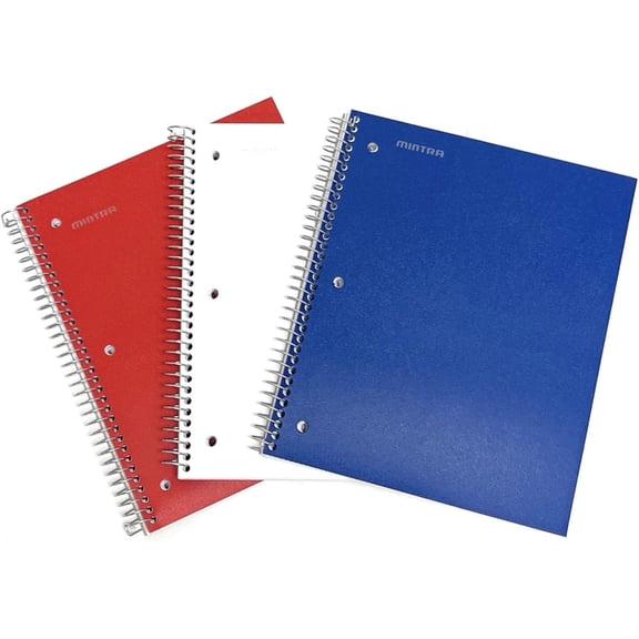 Spiral Durable Notebooks - 3 Subject ( 3 Pack )