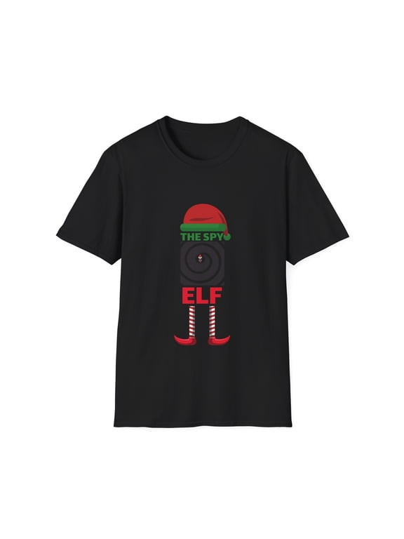 Spiral Elf Men Women Xmas Holiday Novelty TShirt