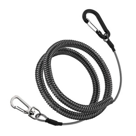 Spiral Fishing Lanyard Retractable Safety Coiled Cord Lanyard with Lobster Clasp