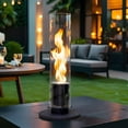 Spiral Flame Portable Tabletop Fire Pit 17''H CleanBurning Bio Ethanol