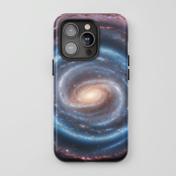 Spiral Galaxy For All iPhone Series Tough Phone Case Space Theme Blue