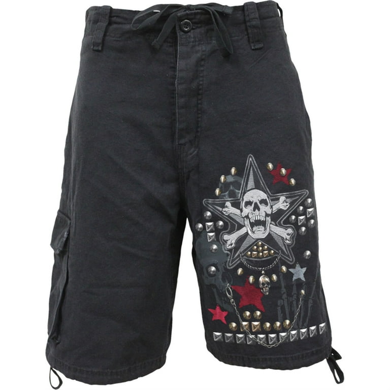 GOTH METAL Vintage Cargo Shorts Black Walmart