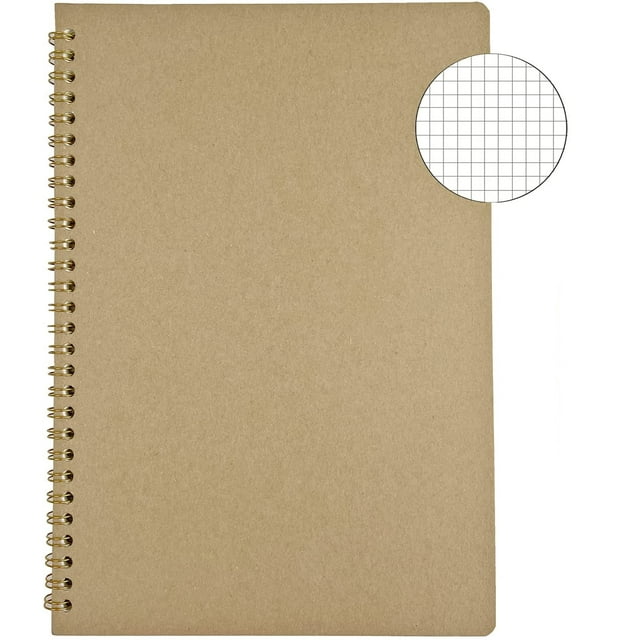 Spiral Graph Paper Notebook - B5 Grid Notebooks Bound Journal - Walmart.com