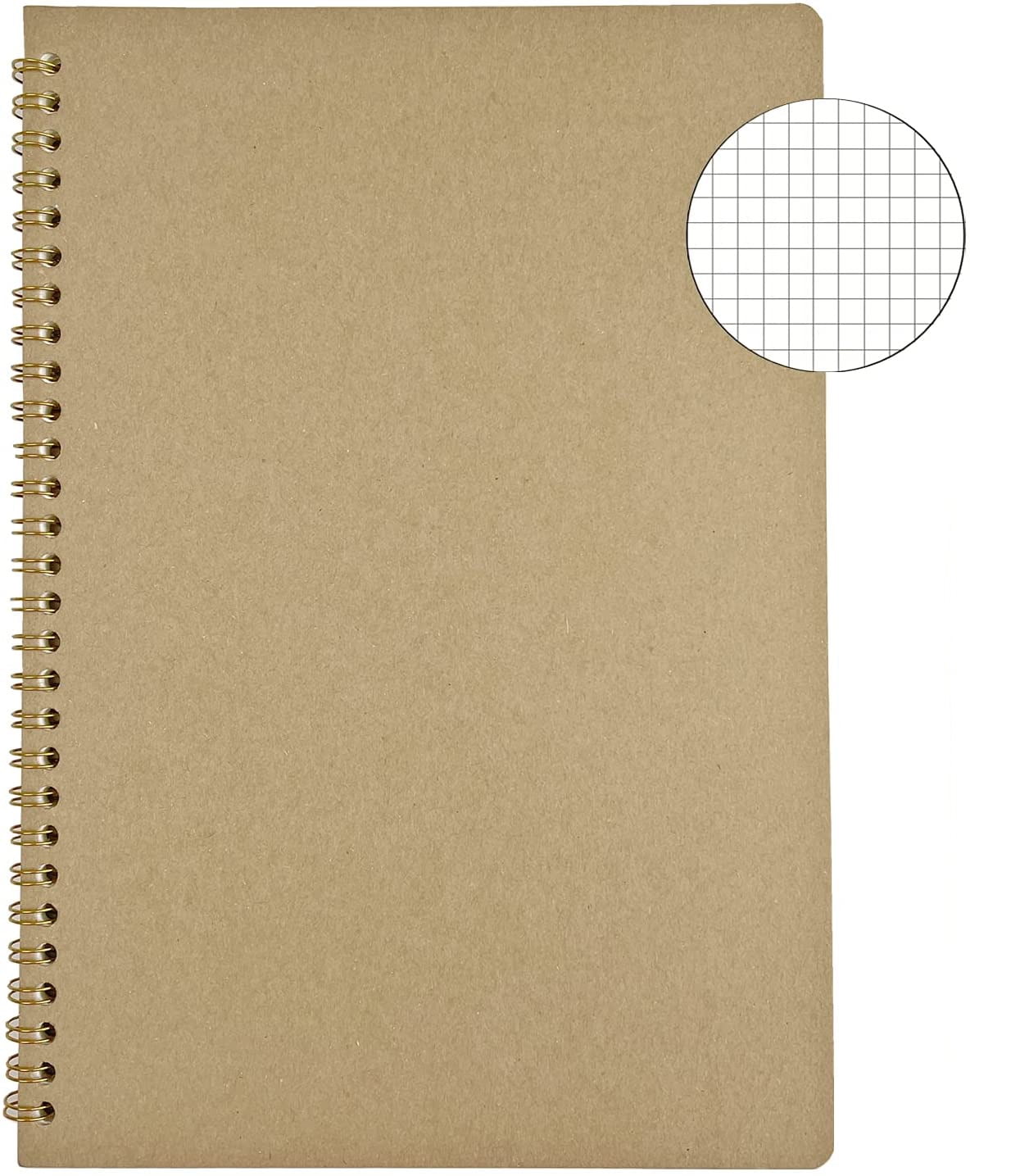 Spiral Graph Paper Notebook,B5 Grid Notebooks Piral Bound Journal for  Graphing,Writing In School&Office,60 Sheets/120 Page for Each Notebook 