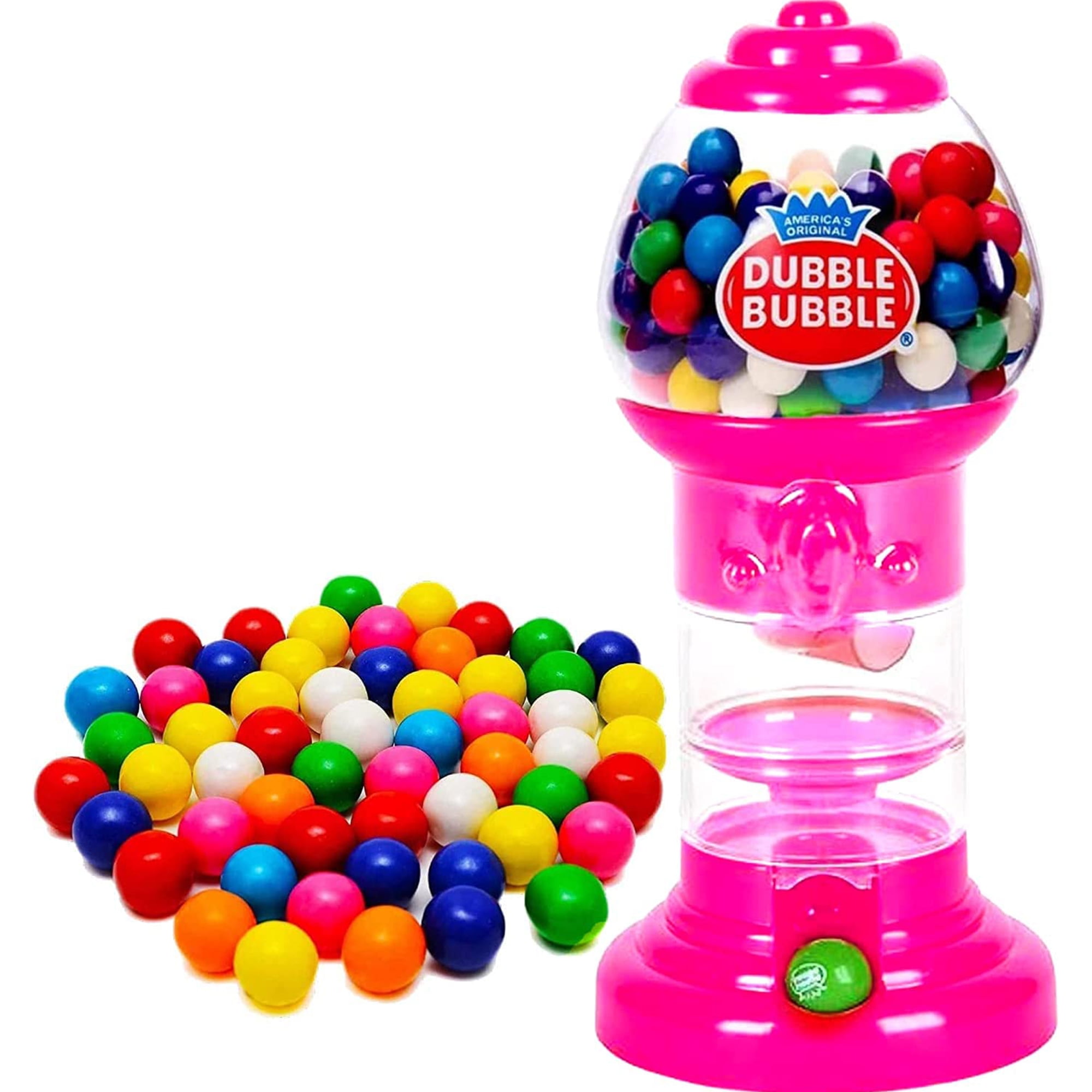 Spiral Fun 10-Inch Gumball Machine with Gumballs: Red and Pink