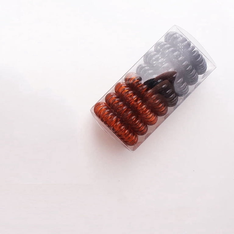 4 Élastiques à Cheveux Spiraux Rouge Et Rose - No Crease Coil Hair Ties Femme