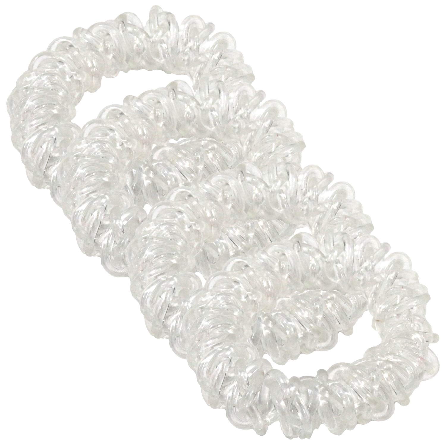 Spiral Hair Ties Ring Coils Ponytail Holder No Crease Elastics