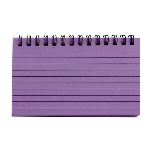 Spiral Index Cards,4.92X2.95 Inch Spiral Bound Ruled Note Cards,Small Colored Ruled Index Cards,Mini Ruled Card Pads Index Note Books,Notecards for Studying,Note Taking,Office,Dark Purple