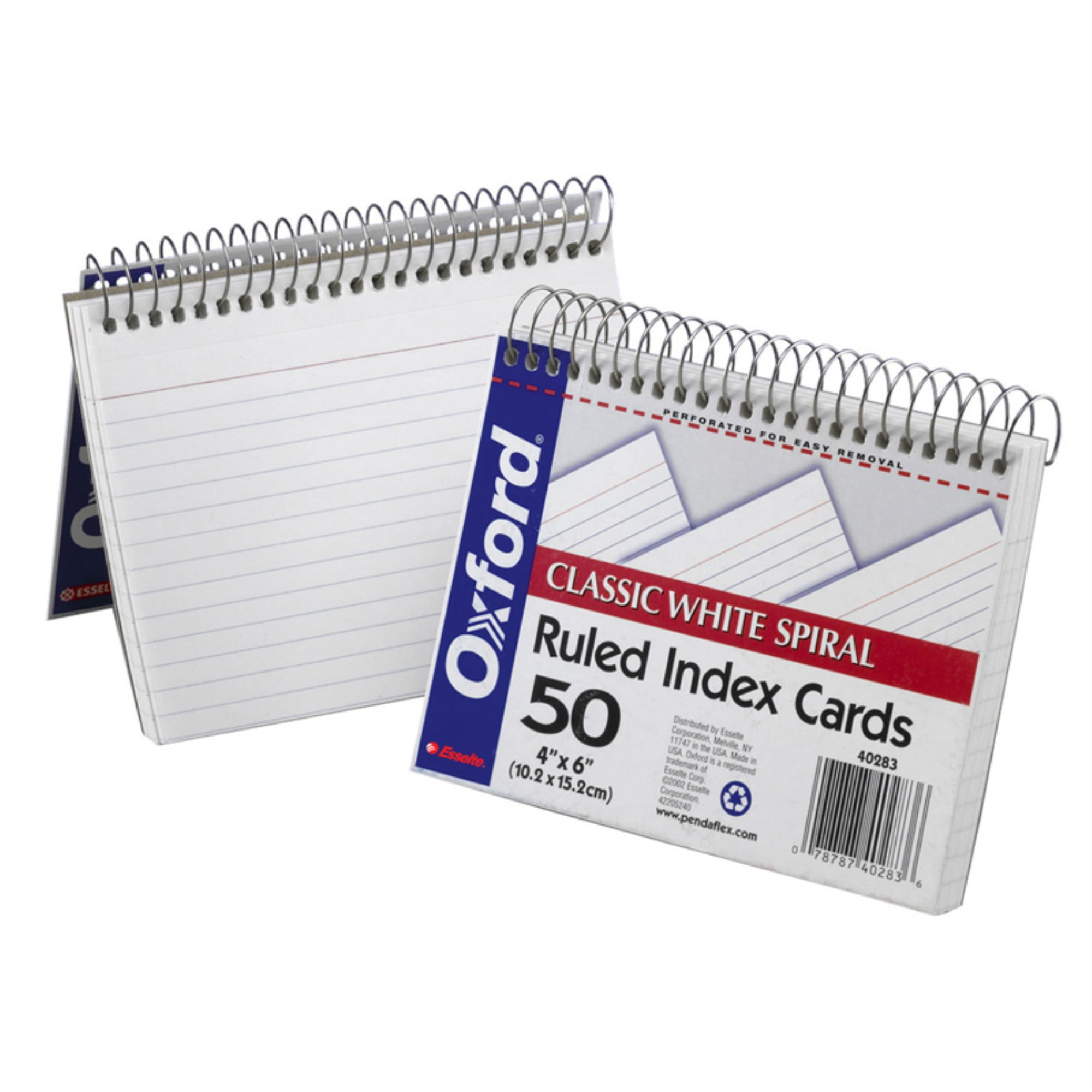  Oxford Blank Index Cards, 4 x 6, White (2 Pack