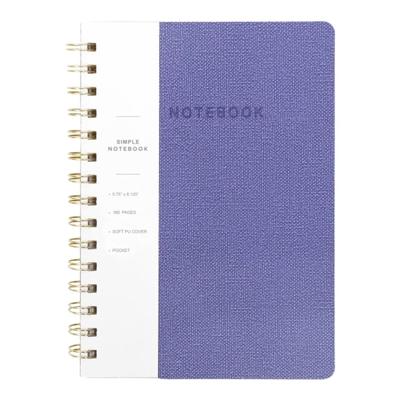 Spiral Journal Notebook, A5 Lined Journal Notebook for Men Women, 160 Pages, Hardcover Writing Notebook, College Ruled Spiral Bound Journal for Work, Business, Office & Note Taking