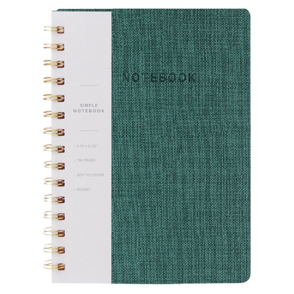 Spiral Journal Notebook, A5 Lined Journal Notebook for Men Women, 160 Pages, Hardcover Writing Notebook, College Ruled Spiral Bound Journal for Work, Business, Office & Note Taking
