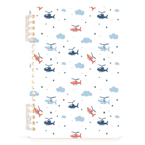 Spiral Journal Notebook Airplay A5 Lined Hardcover PP Material with 60 Pages Paper College Ruled Notebook for Work Note Taking Writing 5.7x8.3 Inch