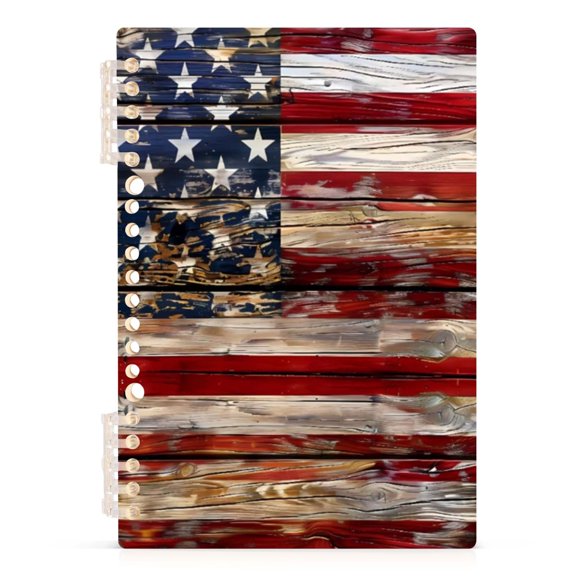 Spiral Journal Notebook American Flag A5 Lined Hardcover PP Material with 60 Pages Paper College Ruled Notebook for Work Note Taking Writing 5.7x8.3 Inch