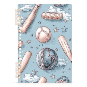 Spiral Journal Notebook Baseball A5 Lined Hardcover PP Material with 60 Pages Paper College Ruled Notebook for Work Note Taking Writing 5.7x8.3 Inch