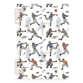 Spiral Journal Notebook Baseball A5 Lined Hardcover PP Material with 60 Pages Paper College Ruled Notebook for Work Note Taking Writing 5.7x8.3 Inch