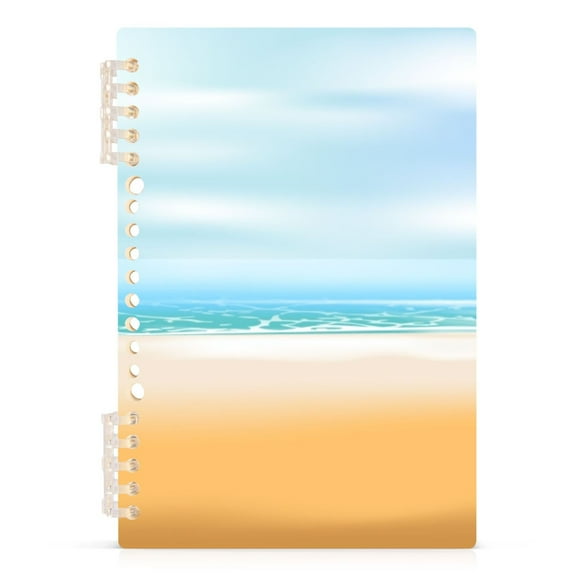 Spiral Journal Notebook Beach Landscape College Ruled Notebook 8.3" x 5.7" A5 Lined Thick Paper Page
