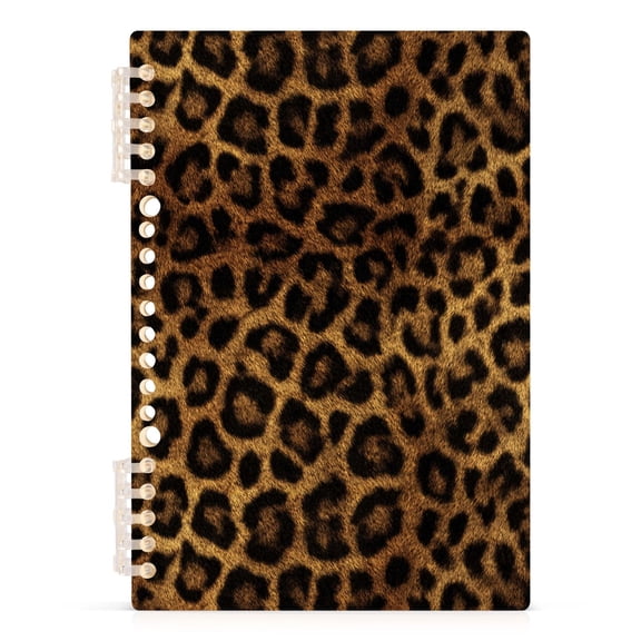 Spiral Journal Notebook Beautiful Leopard Print A5 Lined Hardcover PP Material with 60 Pages Paper College Ruled Notebook for Work Note Taking Writing 5.7x8.3 Inch