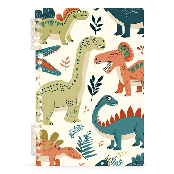 Spiral Journal Notebook Cute Cartoon Dinosaur College Ruled Notebook 8.3" x 5.7" A5 Lined Thick Paper Page