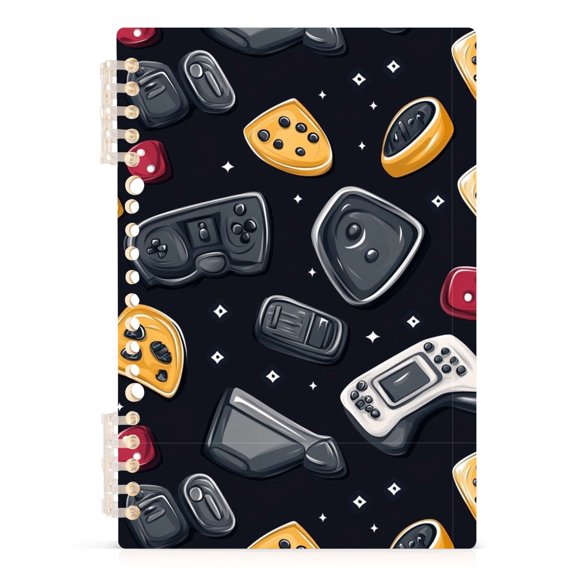 Spiral Journal Notebook Game Controller A5 Lined Hardcover PP Material with 60 Pages Paper College Ruled Notebook for Work Note Taking Writing 5.7x8.3 Inch