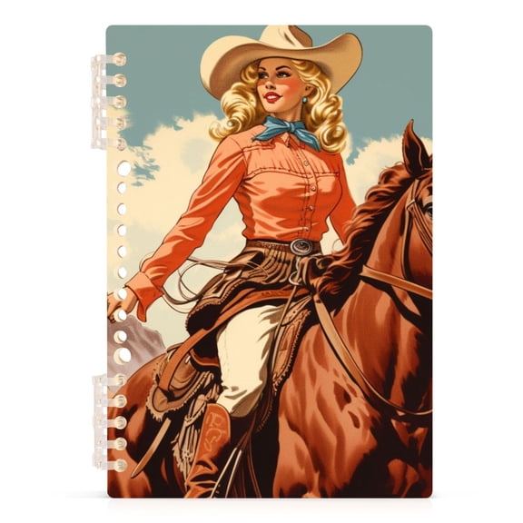 Spiral Journal Notebook Horse Landscape College Ruled Notebook 8.3" x 5.7" A5 Lined Thick Paper Page