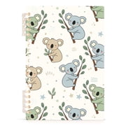 Spiral Journal Notebook Koala A5 Lined Hardcover PP Material with 60 Pages Paper College Ruled Notebook for Work Note Taking Writing 5.7x8.3 Inch