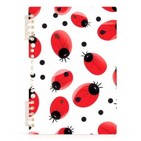 Spiral Journal Notebook Ladybugs College Ruled Notebook 8.3" x 5.7" A5 Lined Thick Paper Page