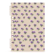 Spiral Journal Notebook Lilac Color Flowers A5 Lined Hardcover PP Material with 60 Pages Paper College Ruled Notebook for Work Note Taking Writing 5.7x8.3 Inch